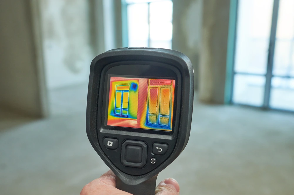 thermal imaging camera inspection of window building